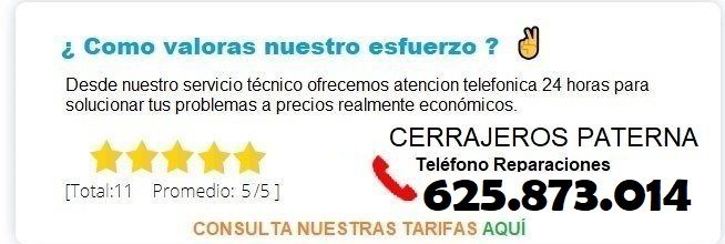 cerrajeros paterna precios